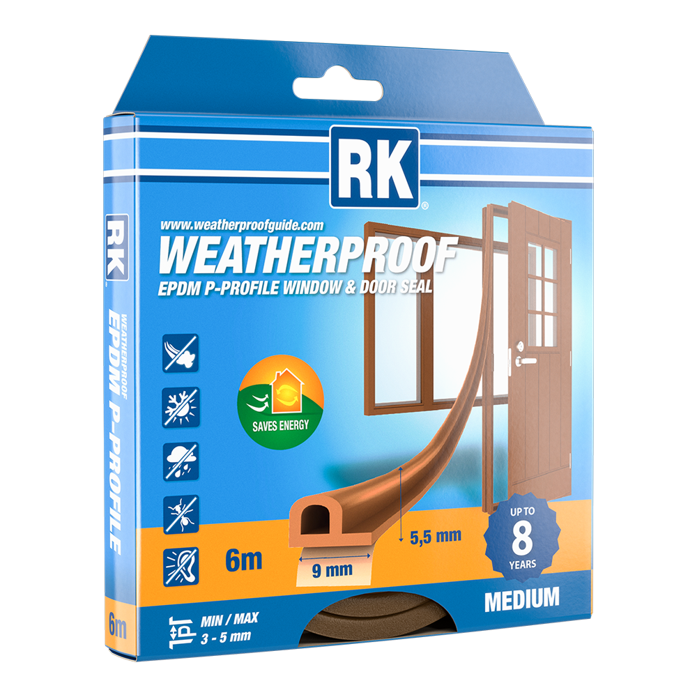 Weatherproof EPDM, P-profile Medium